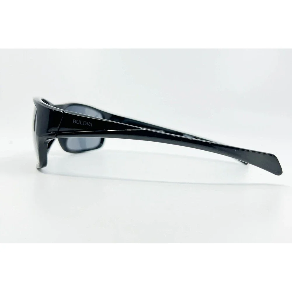 Bulova Sunglasses Men Shiny Black Polarized Coronado 62-16-136